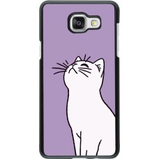 Samsung Galaxy A5 (2016) Case Hülle - Chat auf lila Hintergrund