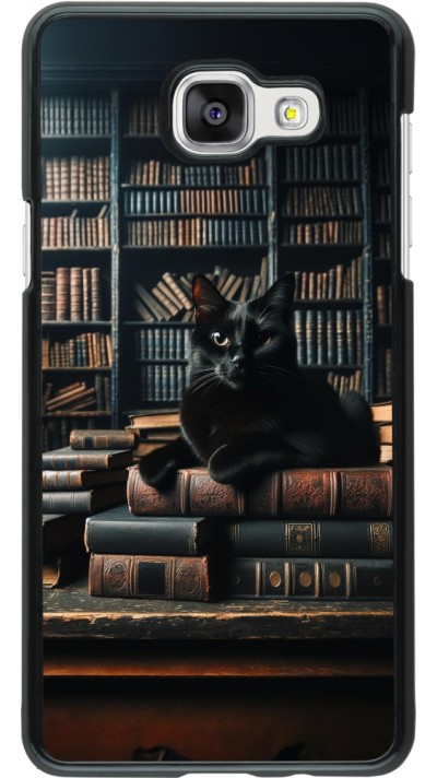 Samsung Galaxy A5 (2016) Case Hülle - Katze Bücher dunkel