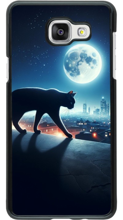 Coque Samsung Galaxy A5 (2016) - Chat noir sous la pleine lune