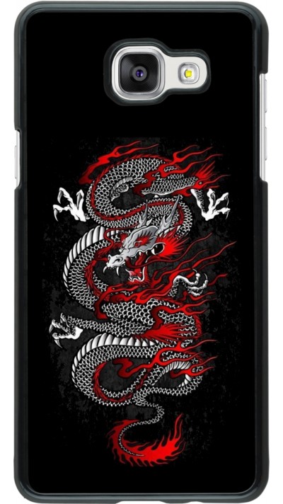Samsung Galaxy A5 (2016) Case Hülle - Japanese style Dragon Tattoo Red Black