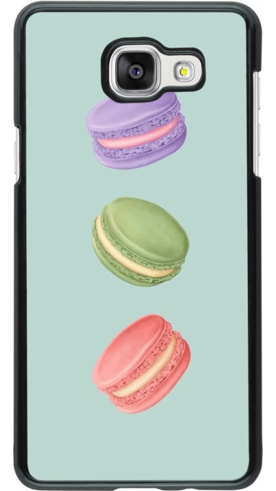 Coque Samsung Galaxy A5 (2016) - Macarons on green background