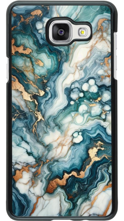 Coque Samsung Galaxy A5 (2016) - Marbre Vert Bleu Doré