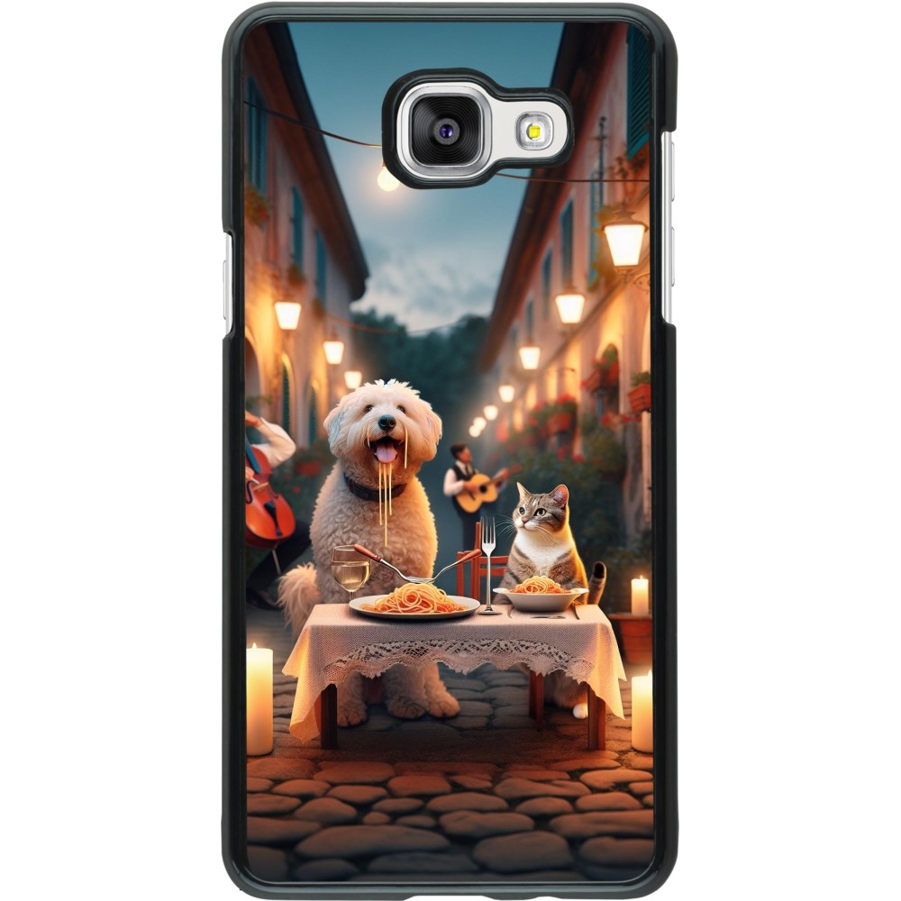 Samsung Galaxy A5 (2016) Case Hülle - Valentin 2024 Hund & Katze Kerzenlicht