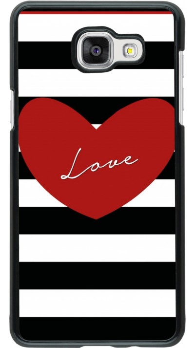 Coque Samsung Galaxy A5 (2016) - Valentine 2023 heart black and white lines