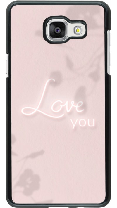 Coque Samsung Galaxy A5 (2016) - Valentine 2023 love you neon flowers shadows