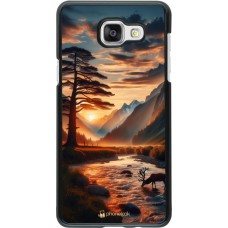 Samsung Galaxy A5 (2016) Case Hülle - Tal Sonnenuntergang Hirsch Baum