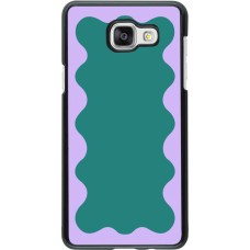 Samsung Galaxy A5 (2016) Case Hülle - Wavy Rectangle Green Purple