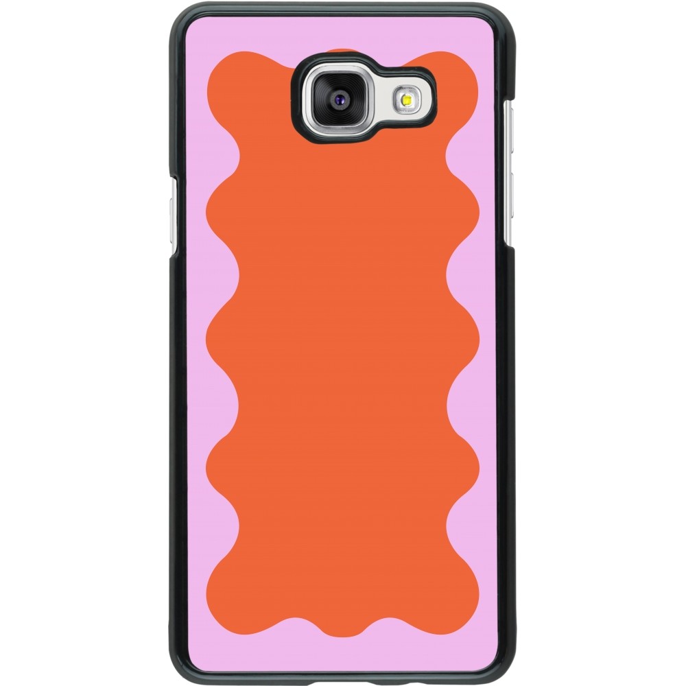 Samsung Galaxy A5 (2016) Case Hülle - Wavy Rectangle Orange Pink