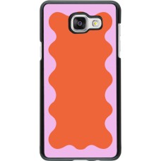 Samsung Galaxy A5 (2016) Case Hülle - Wavy Rectangle Orange Pink