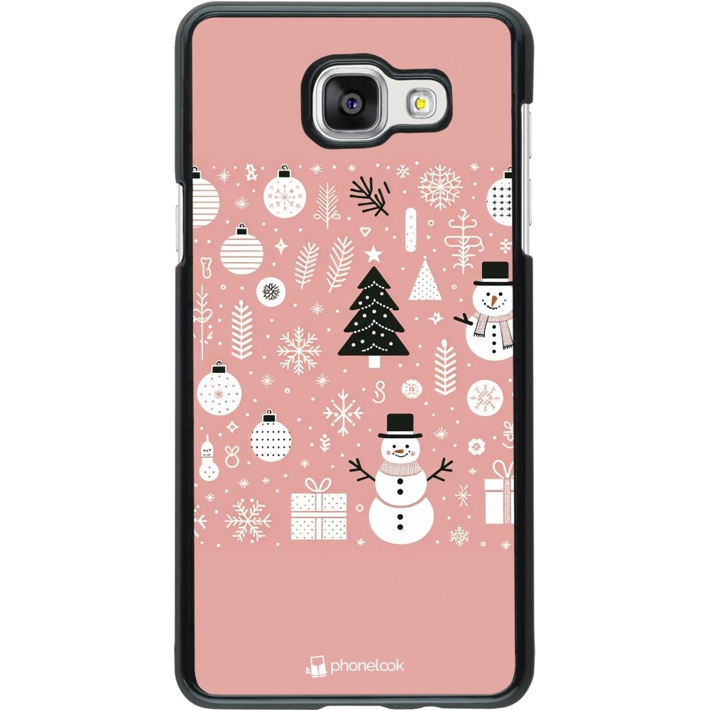 Samsung Galaxy A5 (2016) Case Hülle - Weihnachten 2024 Rose Schneemann Weihnachten