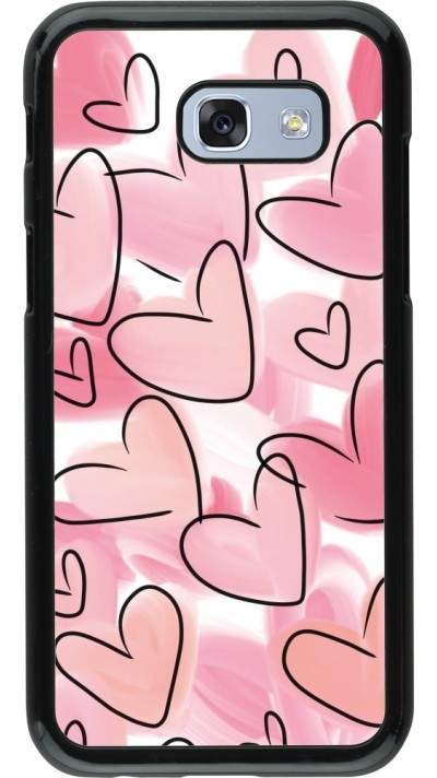 Samsung Galaxy A5 (2017) Case Hülle - Easter 2023 pink hearts