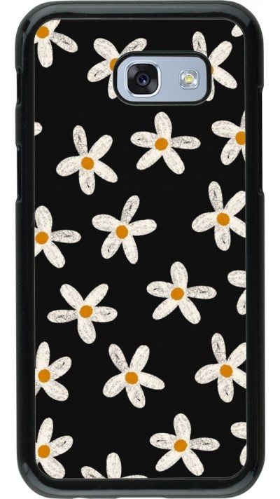 Samsung Galaxy A5 (2017) Case Hülle - Easter 2024 white on black flower