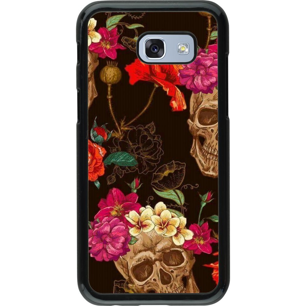 Coque Samsung Galaxy A5 (2017) - Skulls and flowers