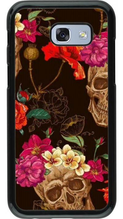 Hülle Samsung Galaxy A5 (2017) - Skulls and flowers