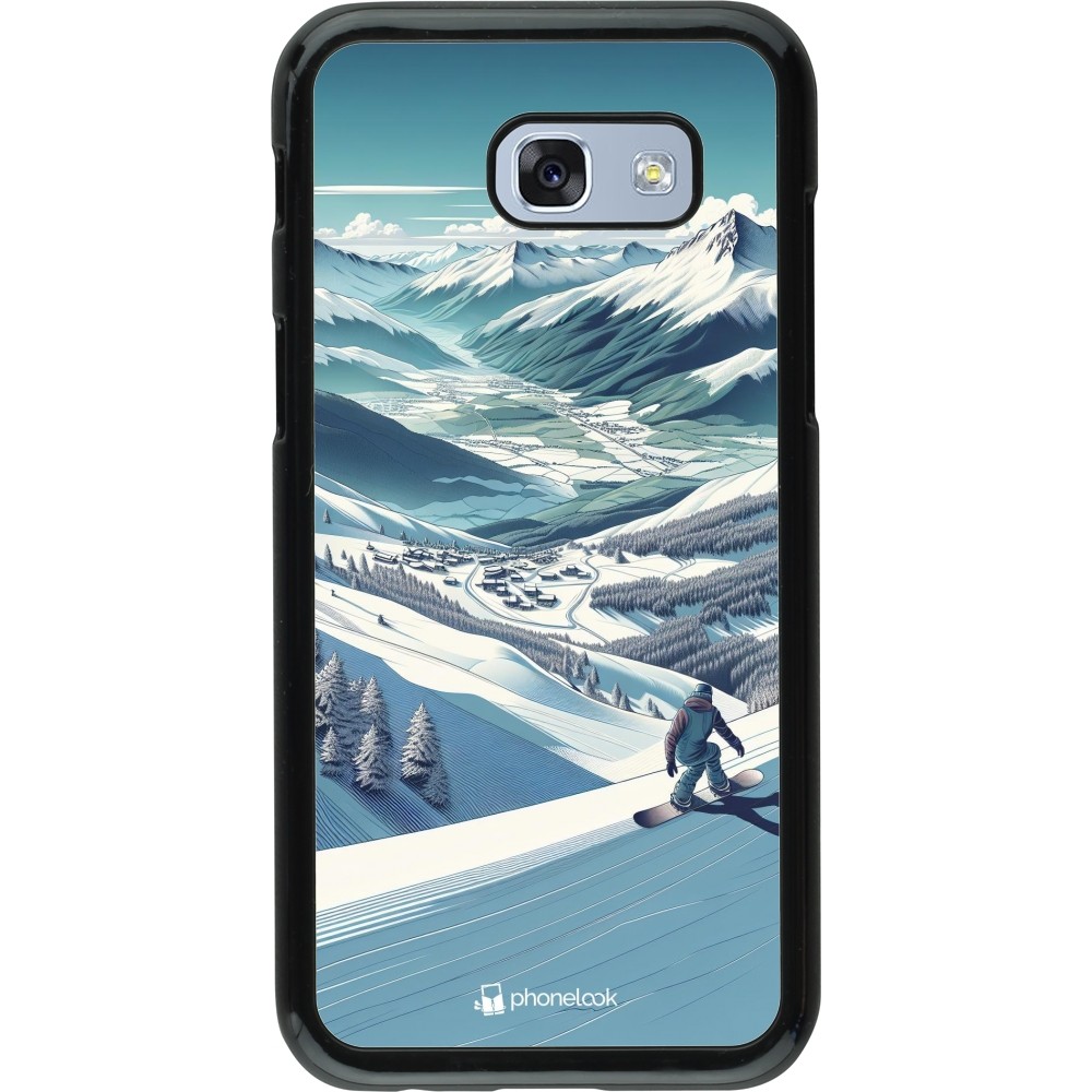Samsung Galaxy A5 (2017) Case Hülle - Snowboarder Berg