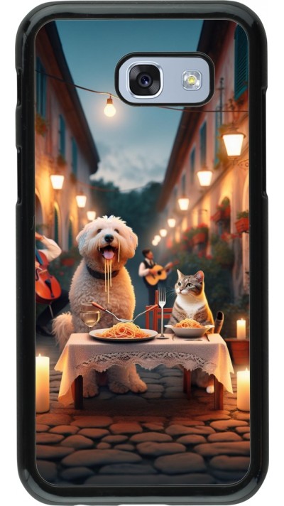 Coque Samsung Galaxy A5 (2017) - Valentine 2024 Dog & Cat Candlelight