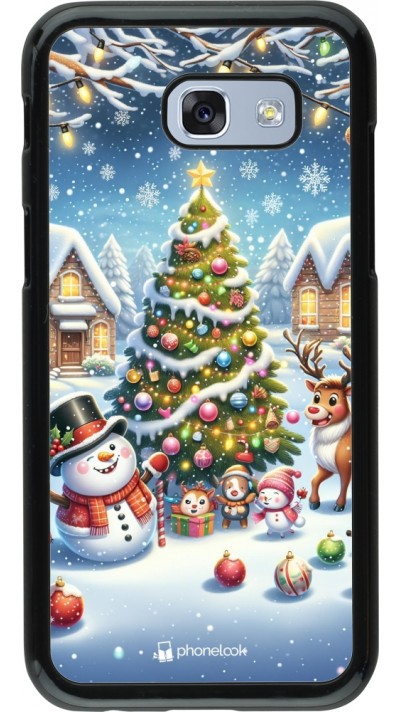 Samsung Galaxy A5 (2017) Case Hülle - Weihnachten 2023 Schneemann und Tannenbaum