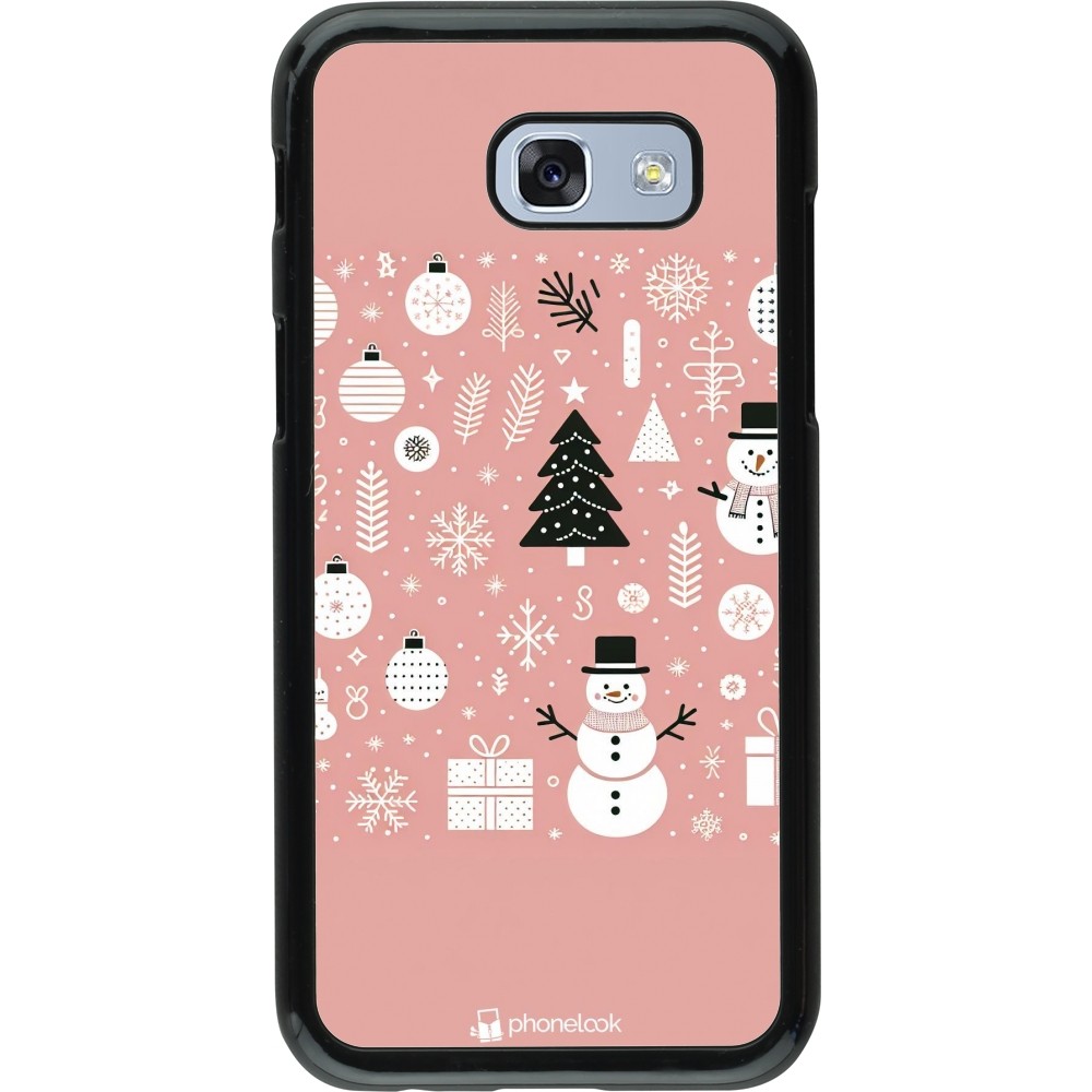 Samsung Galaxy A5 (2017) Case Hülle - Weihnachten 2024 Rose Schneemann Weihnachten