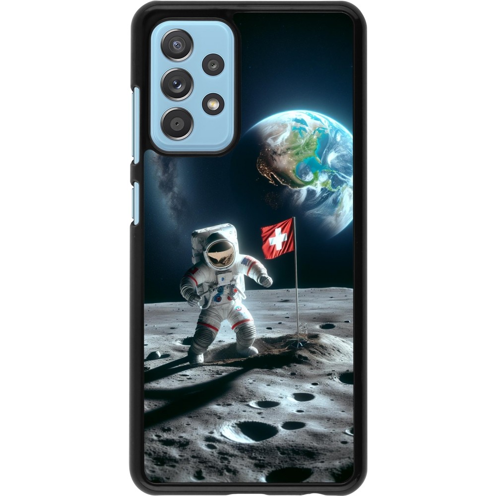 Samsung Galaxy A52 Case Hülle - Astro Schweiz auf dem Mond
