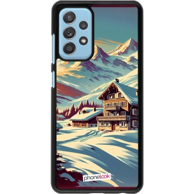 Coque Samsung Galaxy A52 - Chalet montagne enneigée