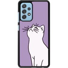 Samsung Galaxy A52 Case Hülle - Chat auf lila Hintergrund
