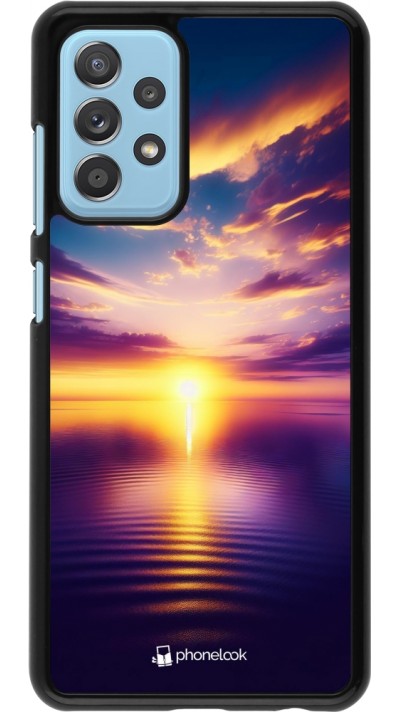 Samsung Galaxy A52 Case Hülle - Sonnenuntergang gelb violett