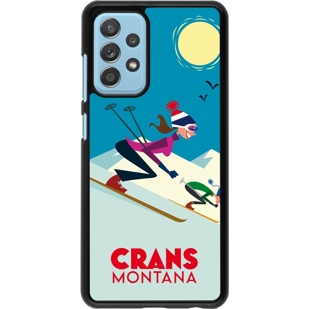 Samsung Galaxy A52 Case Hülle - Crans-Montana Ski Downhill