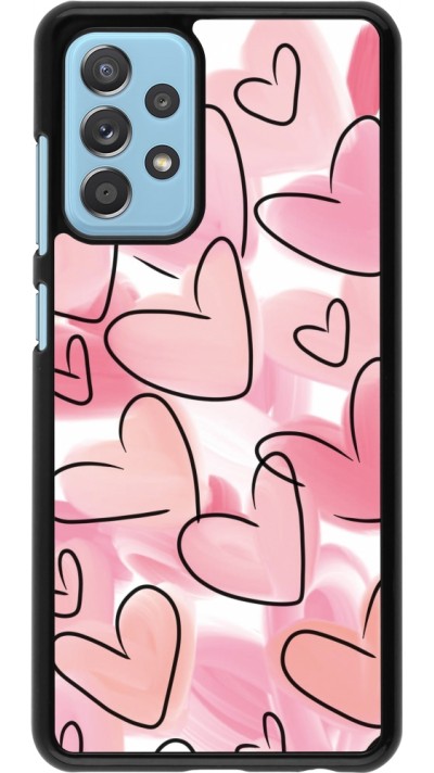 Samsung Galaxy A52 Case Hülle - Easter 2023 pink hearts