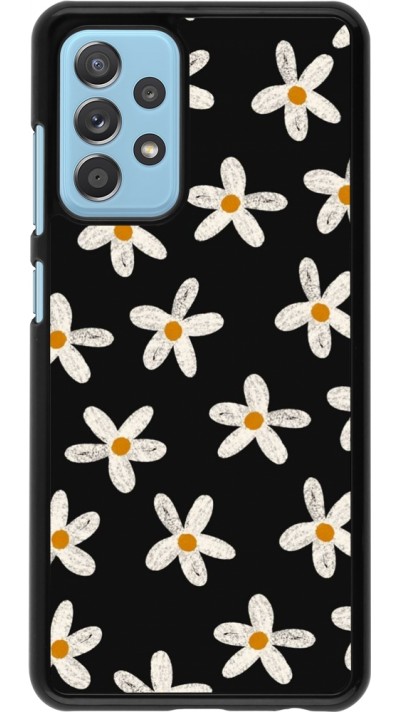 Samsung Galaxy A52 Case Hülle - Easter 2024 white on black flower