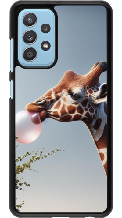 Samsung Galaxy A52 Case Hülle - Giraffe mit Blase