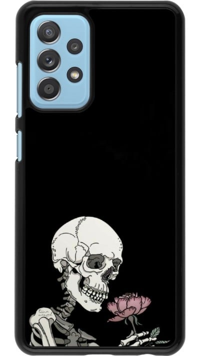 Samsung Galaxy A52 Case Hülle - Halloween 2023 rose and skeleton