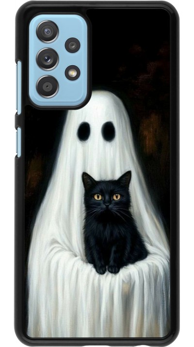 Coque Samsung Galaxy A52 - Halloween 2025 Ghost with black cat