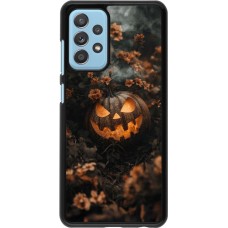 Samsung Galaxy A52 Case Hülle - Halloween 2025 Pumpkin with flowers