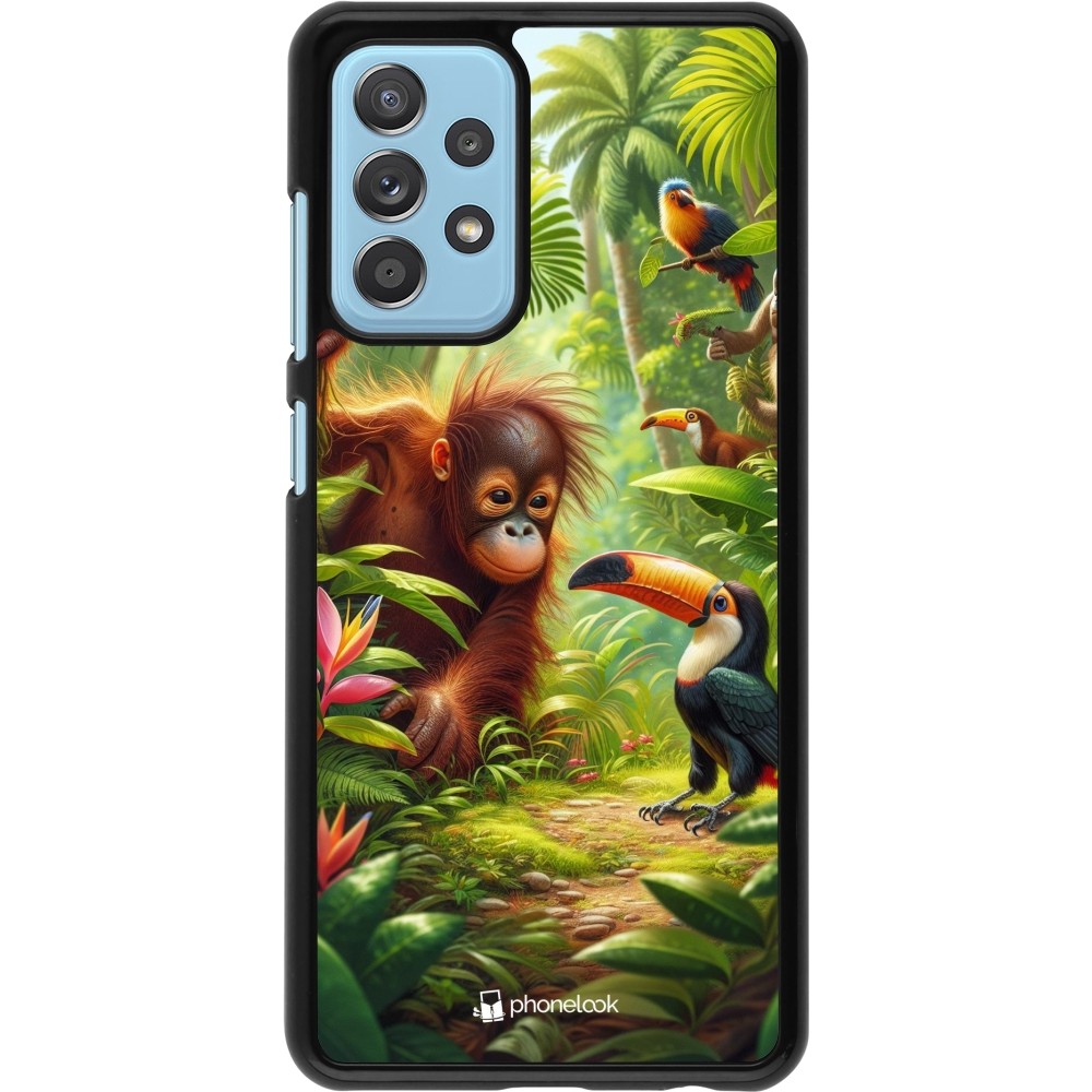 Samsung Galaxy A52 Case Hülle - Tropischer Dschungel Tayrona