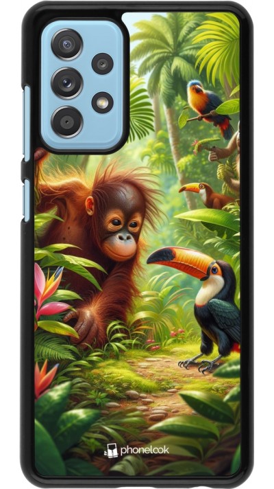 Samsung Galaxy A52 Case Hülle - Tropischer Dschungel Tayrona