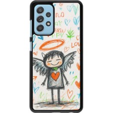 Samsung Galaxy A52 Case Hülle - Little Angel Sketch Love