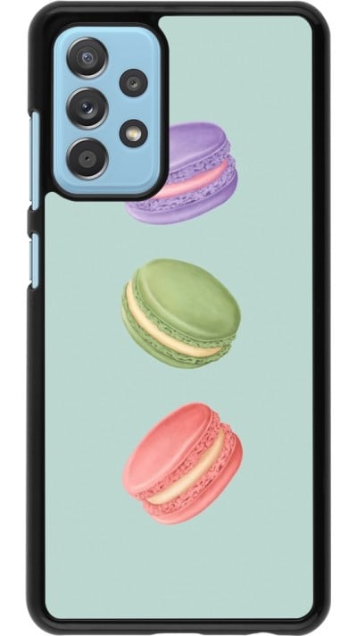 Coque Samsung Galaxy A52 - Macarons on green background