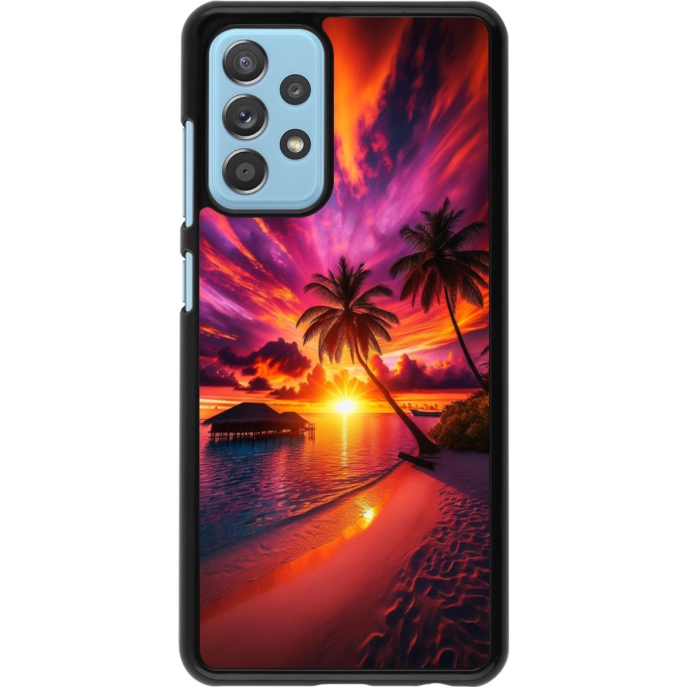 Samsung Galaxy A52 Case Hülle - Malediven Abenddämmerung Glückseligkeit