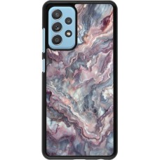 Samsung Galaxy A52 Case Hülle - Violetter silberner Marmor