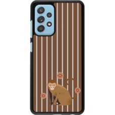 Samsung Galaxy A52 Case Hülle - Monkey with stripes