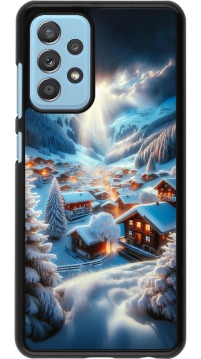 Samsung Galaxy A52 Case Hülle - Berg Schnee Licht