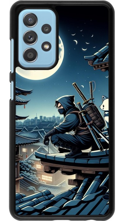Samsung Galaxy A52 Case Hülle - Ninja unter dem Mond
