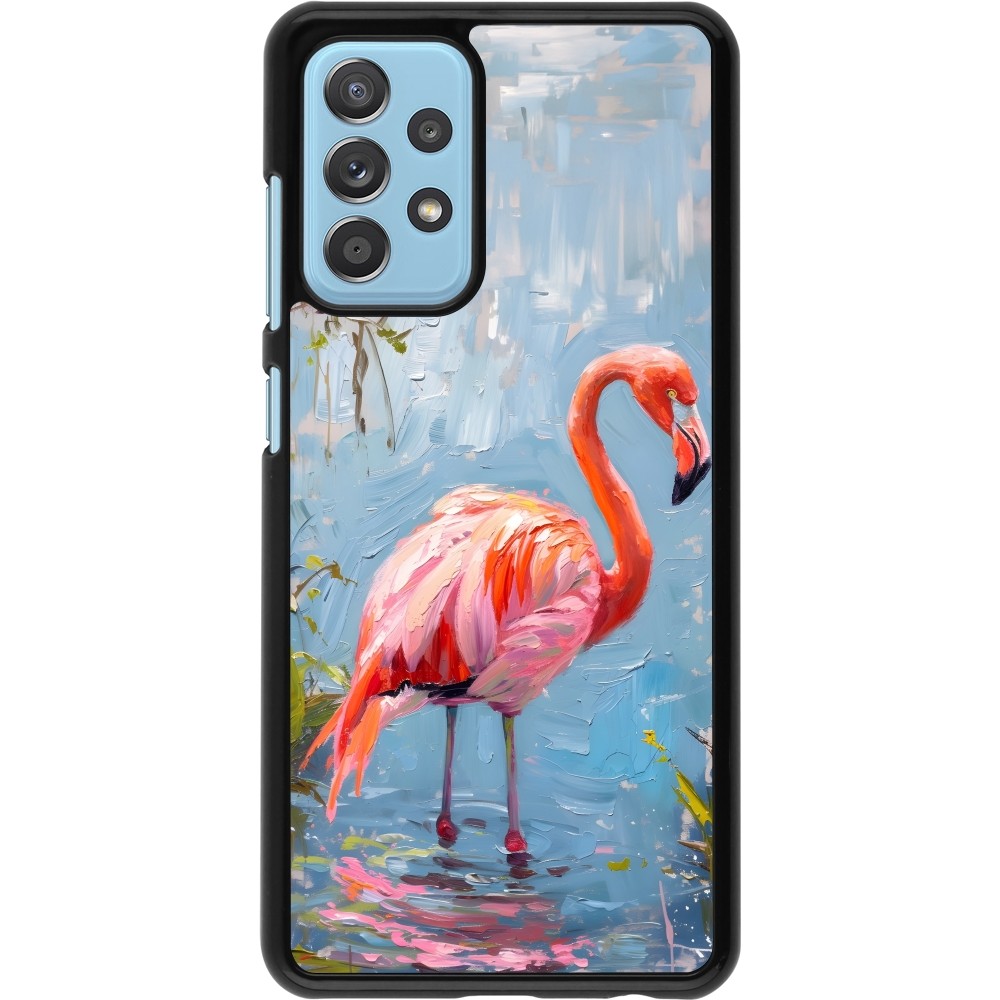 Samsung Galaxy A52 Case Hülle - Paint Flamingo
