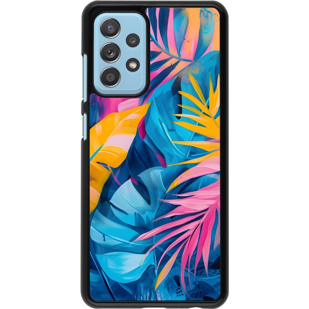 Samsung Galaxy A52 Case Hülle - Palms Blue