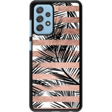 Coque Samsung Galaxy A52 - Palm trees gold stripes