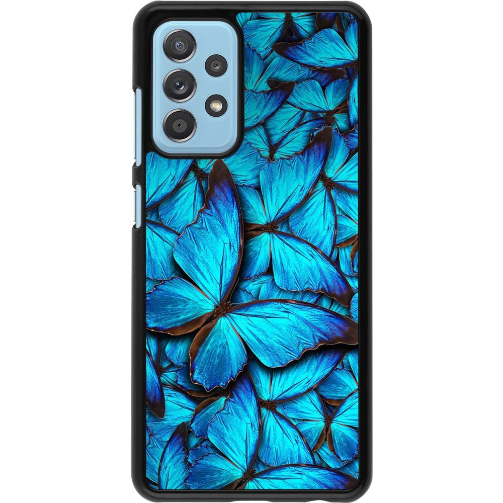 Hülle Samsung Galaxy A52 5G - Papillon - Bleu