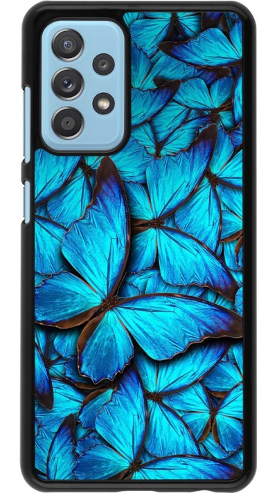 Coque Samsung Galaxy A52 5G - Papillon - Bleu