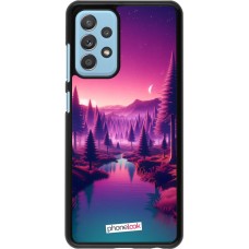 Samsung Galaxy A52 Case Hülle - Lila-rosa Landschaft