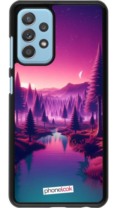 Samsung Galaxy A52 Case Hülle - Lila-rosa Landschaft