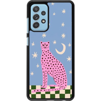 Coque Samsung Galaxy A52 - Pink leopard with stars 2026